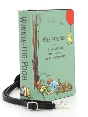 THINGS2DIE4 Winnie The Pooh Book Full-Zip Crossbody Cluth Bag - A.A. Milne